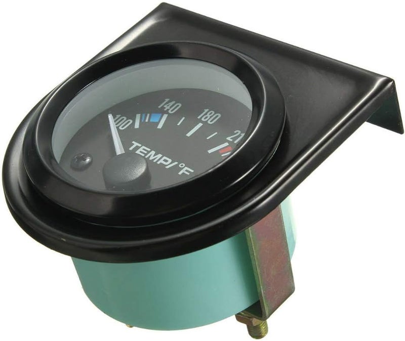 E Support Universal Car 2" 52mm Pointer Water Temp Temperautre Gauge Meter Fahrenheit White LED Light Indicator Display Electrical - Image 3